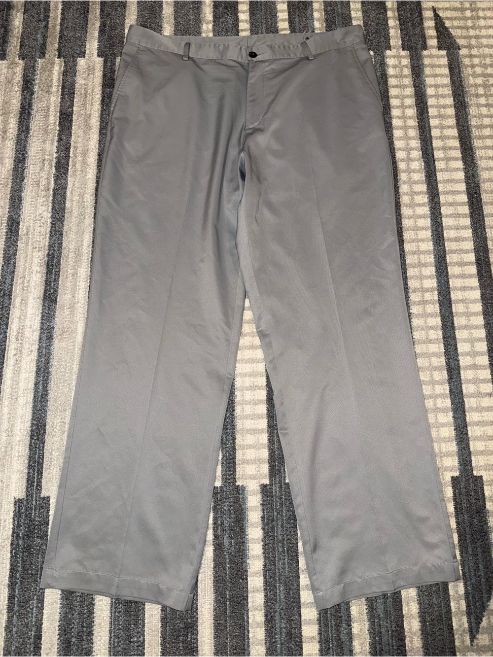 Adidas Men's Classic Light Gray ClimaLite Polyester Golf/Performance Pants 38x32